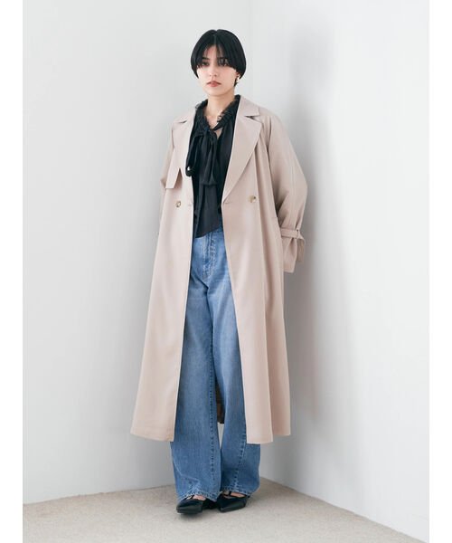 ロングトレンチコート 無し 有り