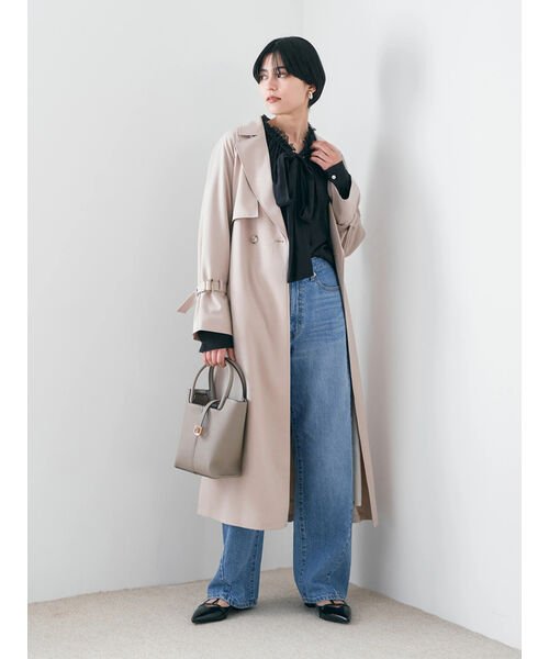 ロングトレンチコート 無し 有り