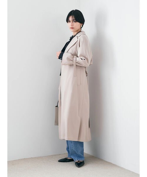 ロングトレンチコート 無し 有り