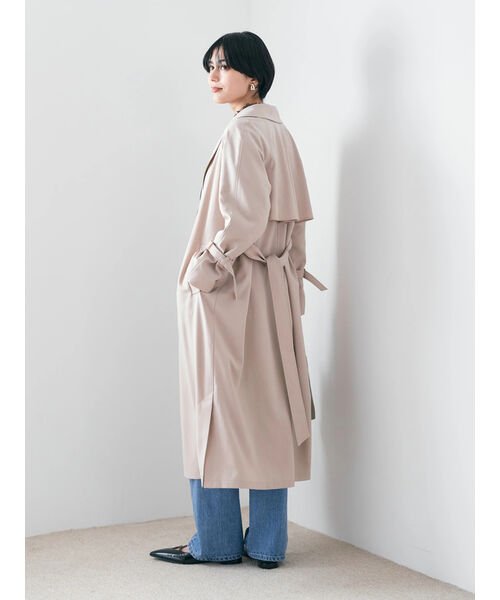 ロングトレンチコート 無し 有り
