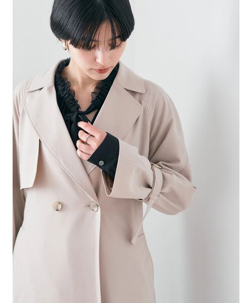 ロングトレンチコート 無し 有り