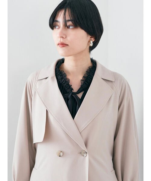 ロングトレンチコート 無し 有り