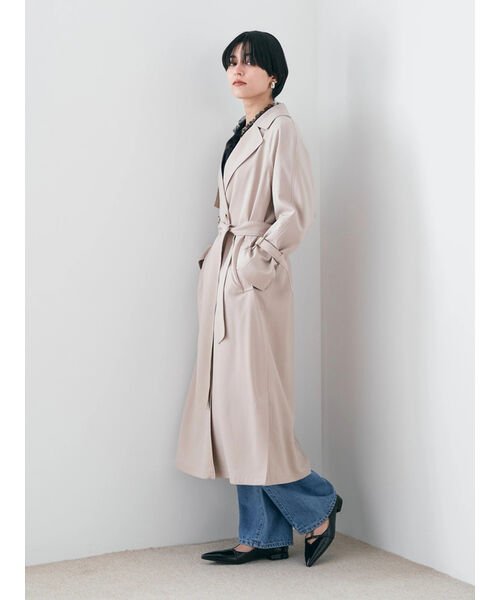 ロングトレンチコート 無し 有り