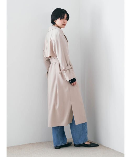 ロングトレンチコート 無し 有り