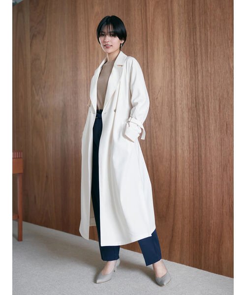 ロングトレンチコート 無し 有り