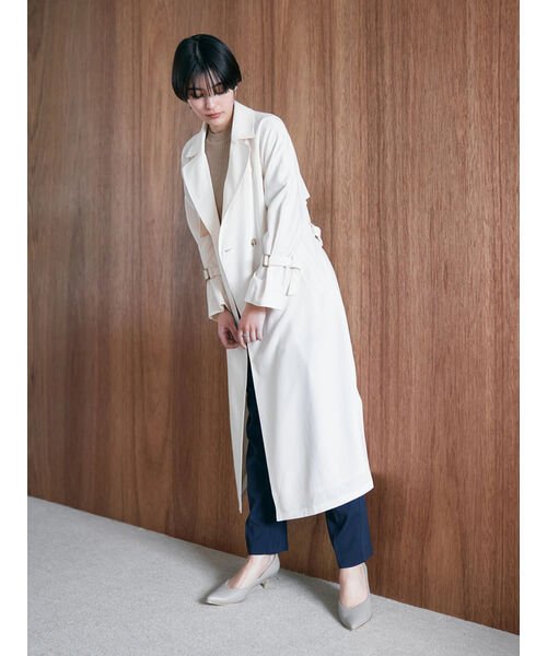ロングトレンチコート 無し 有り