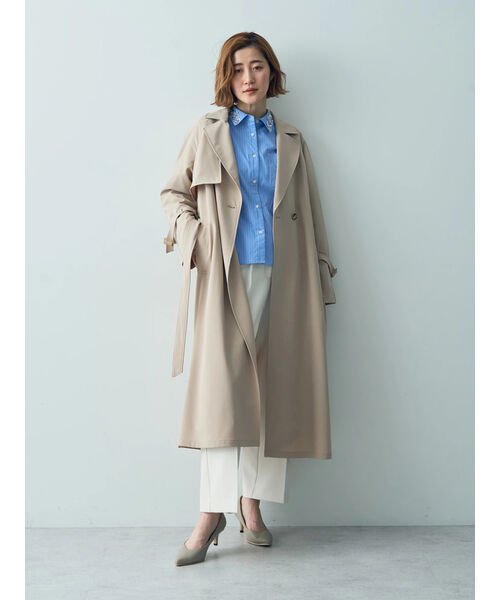 ロングトレンチコート 無し 有り