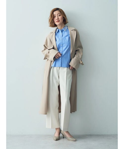 ロングトレンチコート 無し 有り