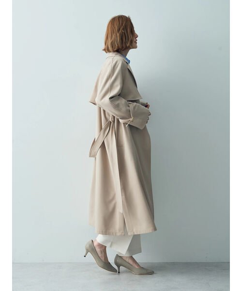 ロングトレンチコート 無し 有り