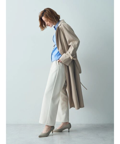 ロングトレンチコート 無し 有り