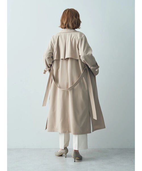 ロングトレンチコート 無し 有り