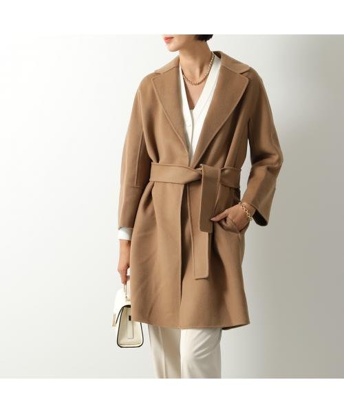 S MAX MARA ロングコート ARONA ウール ベルテッドコート MAX MARA ロングコート ARONA ウール