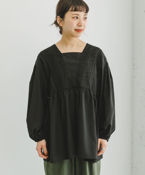 ITEMS URBANRESEARCH(アイテムズ アーバンリサーチ（レディース）)/レースギャザーブラウス/img20