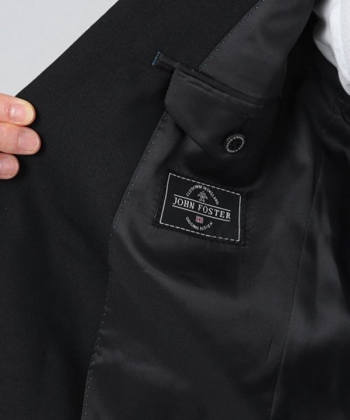 【JOHN FOSTER】バックサテンスーツ／冠婚葬祭／3ピース対応 FOSTER JOHN ジョンフォスター 横×2 パンツ