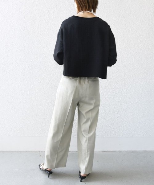 SHIPS WOMEN(シップス　ウィメン)/* 〈手洗い可能〉楊柳 ロゴ トップス 24SS ◇/img25