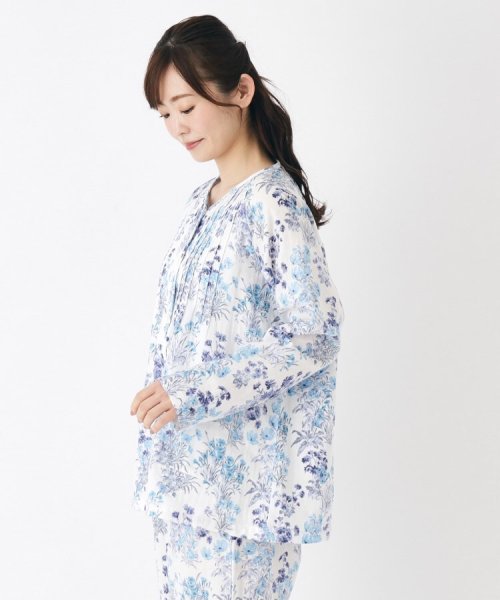  LAURA ASHLEY(ローラアシュレイ)/【GIFTにおすすめ】メーガン柄 ダブルガーゼ ルームトップス/img10