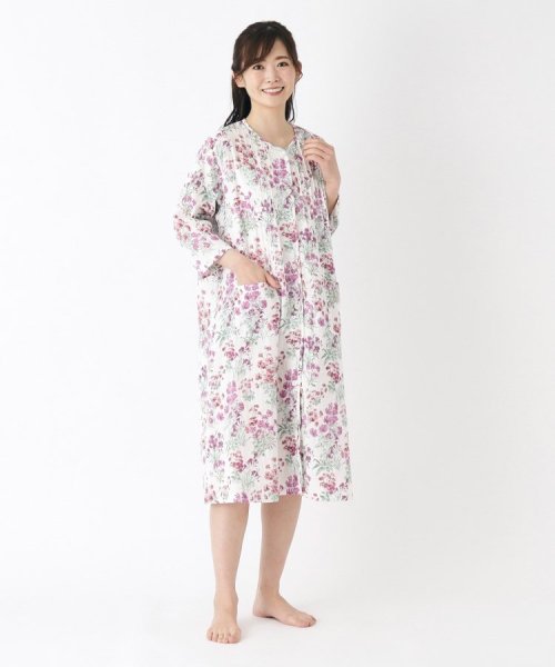  LAURA ASHLEY(ローラアシュレイ)/【GIFTにおすすめ】メーガン柄 ダブルガーゼ ルームドレス/img06