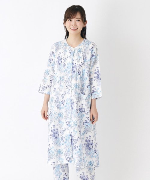  LAURA ASHLEY(ローラアシュレイ)/【GIFTにおすすめ】メーガン柄 ダブルガーゼ ルームドレス/img09