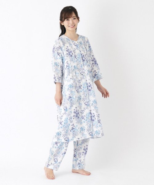  LAURA ASHLEY(ローラアシュレイ)/【GIFTにおすすめ】メーガン柄 ダブルガーゼ ルームドレス/img10