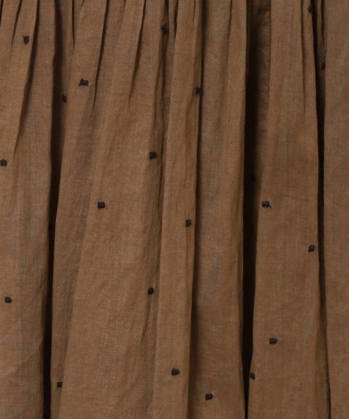 【洗える】ドット刺繍ボリュームスカート 