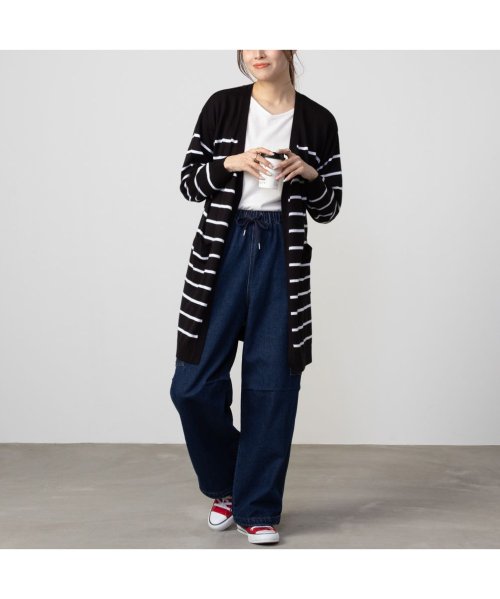 MAC HOUSE(women)(マックハウス（レディース）)/NAVY ネイビー ウォッシャブルカーディガンアンサンブル 112343802/img09