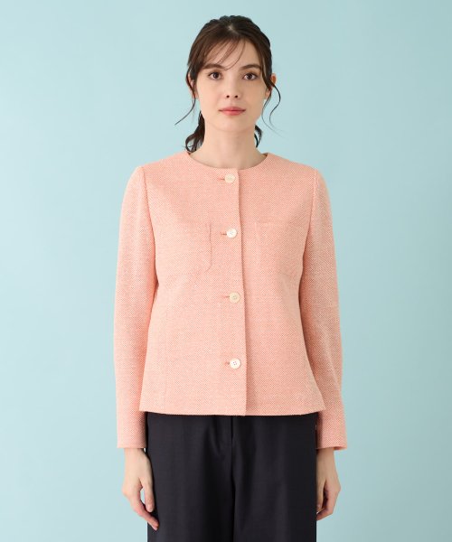 ノーカラージャケット 