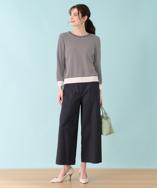 ワイドクロップドパンツ 