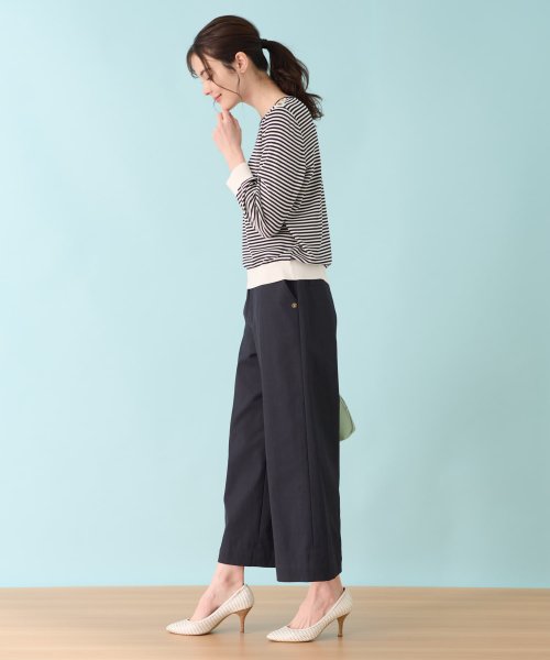 ワイドクロップドパンツ 