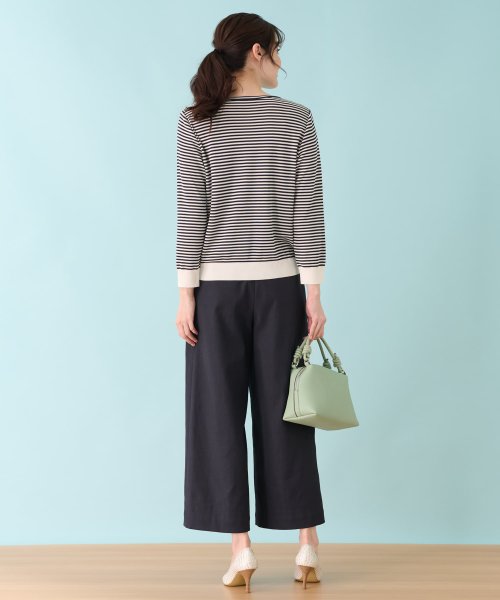 ワイドクロップドパンツ 