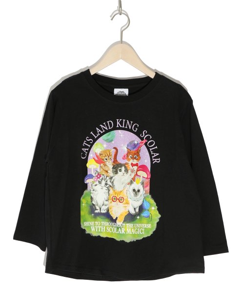 ScoLar(スカラー)/魔法の国からやってきたネコ柄 ロングスリーブTシャツ/img02