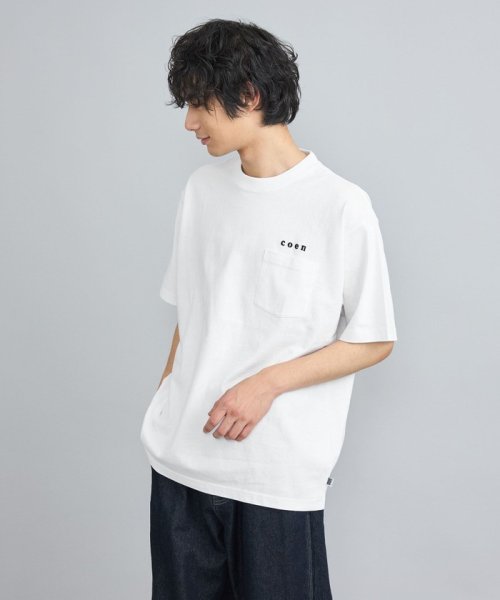coen(coen)/USAコットンコーエンロゴ刺繍Tシャツ/img02