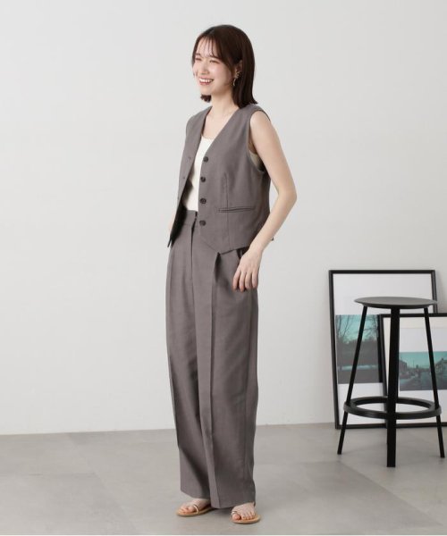 N Natural Beauty Basic(エヌナチュラルビューティベーシック)/麻混ワイドストレートパンツ《S Size Line》/img04