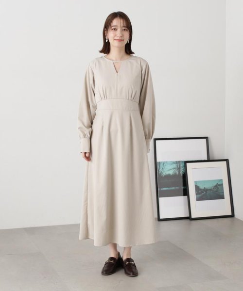 N Natural Beauty Basic(エヌナチュラルビューティベーシック)/Vオープンカラーワンピース《S Size Line》/img16