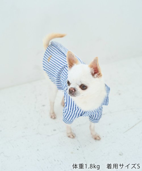 ROPE PICNIC PASSAGE(ロペピクニック パサージュ)/【DOG】刺繍ロゴ入りストライプシャツ/img03