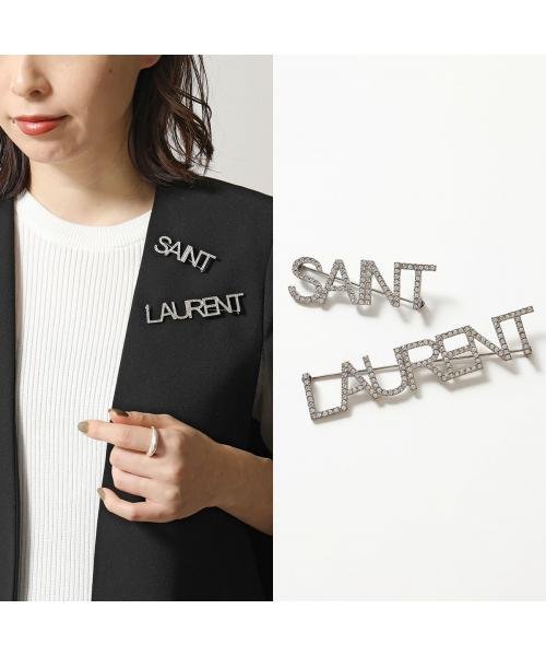 Saint Laurent(サンローラン)/SAINT LAURENT ブローチ 586493 Y1526  ロゴ クリスタル/img01