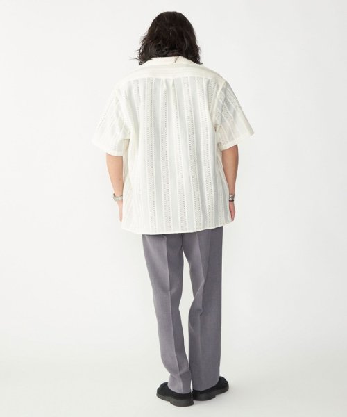 SHIPS MEN(シップス　メン)/BENCH MARKING SHIRT: ストライプレース オープンカラー 半袖 シャツ/img04