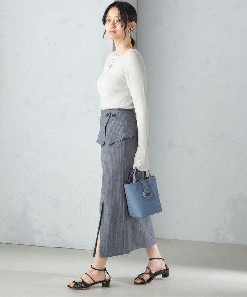 SHIPS WOMEN(シップス　ウィメン)/〈手洗い可能〉綿 ナイロン 袖 フレア クルーネック リブ ニット 24SS ◇/img36