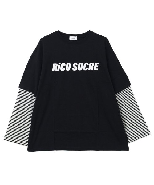 RiCO SUCRE(リコ シュクレ)/フェイクレイヤードボーダーロングTシャツ/img06