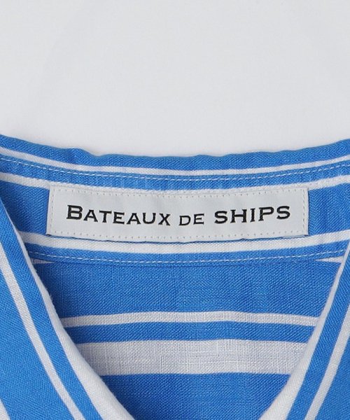 SHIPS MEN(シップス　メン)/BATEAUX DE SHIPS: レギュラーカラー リネン 長袖 シャツ 〈ドット／単色／ストライプ〉/img05