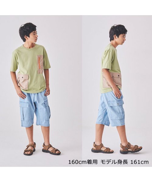 【子供服】 Daddy Oh Daddy (ダディオダディ) ストレッチデニム6分丈ハーフパンツ 140cm～160cm V33103 人気・おすすめ｜使いやすい・旅行におすすめ セール中 全国発送 国内発送対応