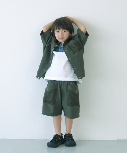 green label relaxing （Kids）(グリーンレーベルリラクシング（キッズ）)/【別注】＜WILD THINGS＞ギャザーリング ショートパンツ 110－130cm/img01