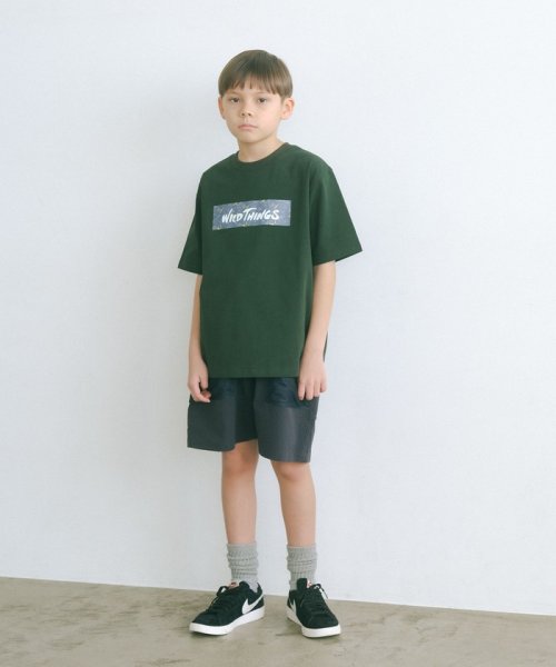 green label relaxing （Kids）(グリーンレーベルリラクシング（キッズ）)/【別注】＜WILD THINGS＞ボックスロゴ Tシャツ 140－160cm/img01
