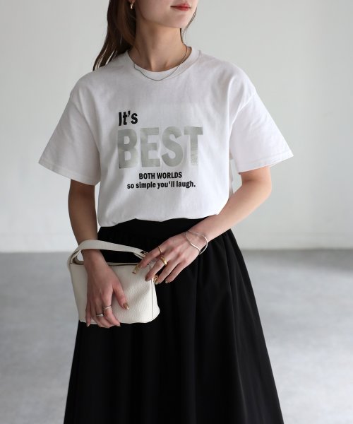 Riberry(リベリー)/It's BEST 箔シルバープリントロゴTシャツ/img08