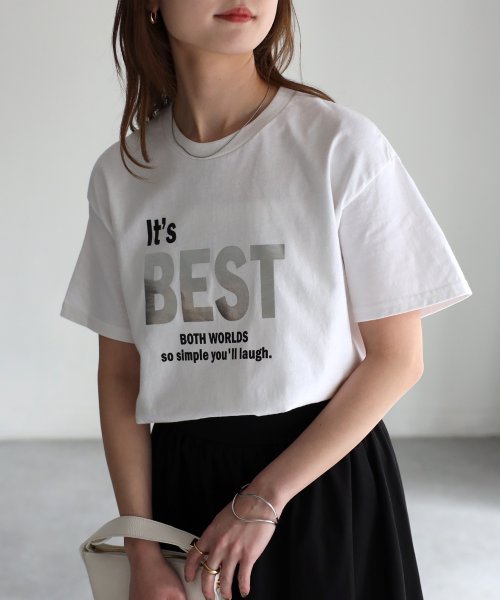 Riberry(リベリー)/It's BEST 箔シルバープリントロゴTシャツ/img09