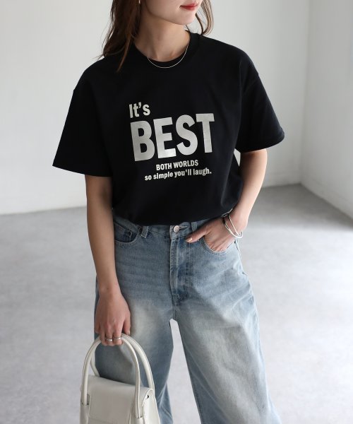 Riberry(リベリー)/It's BEST 箔シルバープリントロゴTシャツ/img14