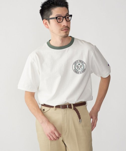 SHIPS MEN(シップス　メン)/【SHIPS別注】Champion: ウォッシュ プリント リンガーネック 半袖 Tシャツ/img08