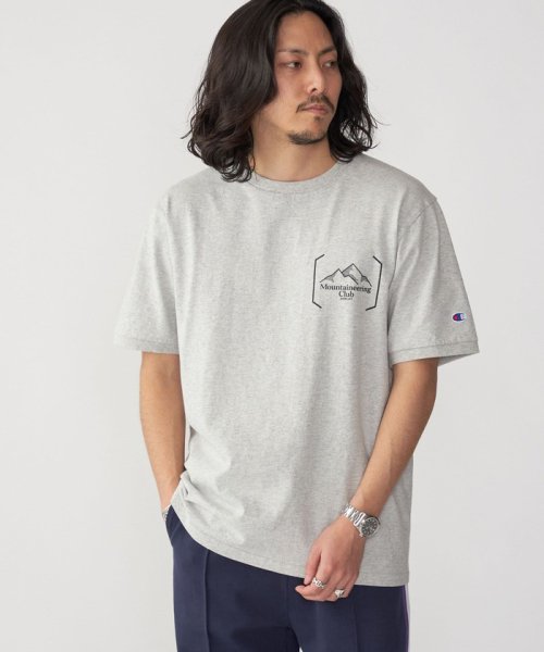 SHIPS MEN(シップス　メン)/【SHIPS別注】Champion: ウォッシュ プリント リンガーネック 半袖 Tシャツ/img22