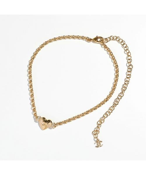 CHANEL チョーカー ABD080 B16157 ネックレス ハート CHANEL チョーカー ABD080 B16157 ネックレス ショートネックレス ラインストーン装飾
