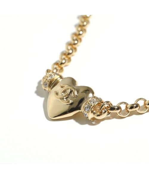 CHANEL チョーカー ABD080 B16157 ネックレス ハート CHANEL チョーカー ABD080 B16157 ネックレス ショートネックレス ラインストーン装飾