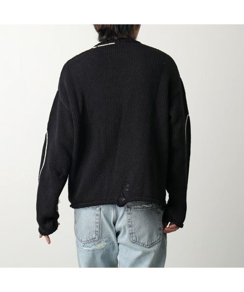 askyurself(アスクユアセルフ)/ASKYURSELF ニット REPAIRED BANNED KNIT コットン/img04